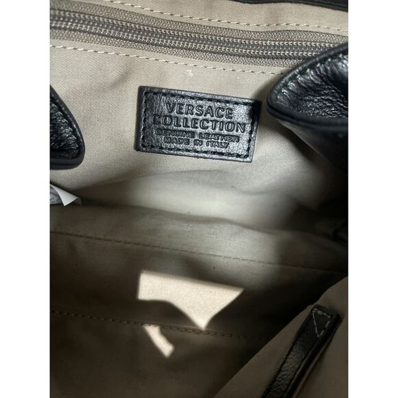 Versace Collection Black Genuine Leather Crossbody Bag - Picture 4 of 6